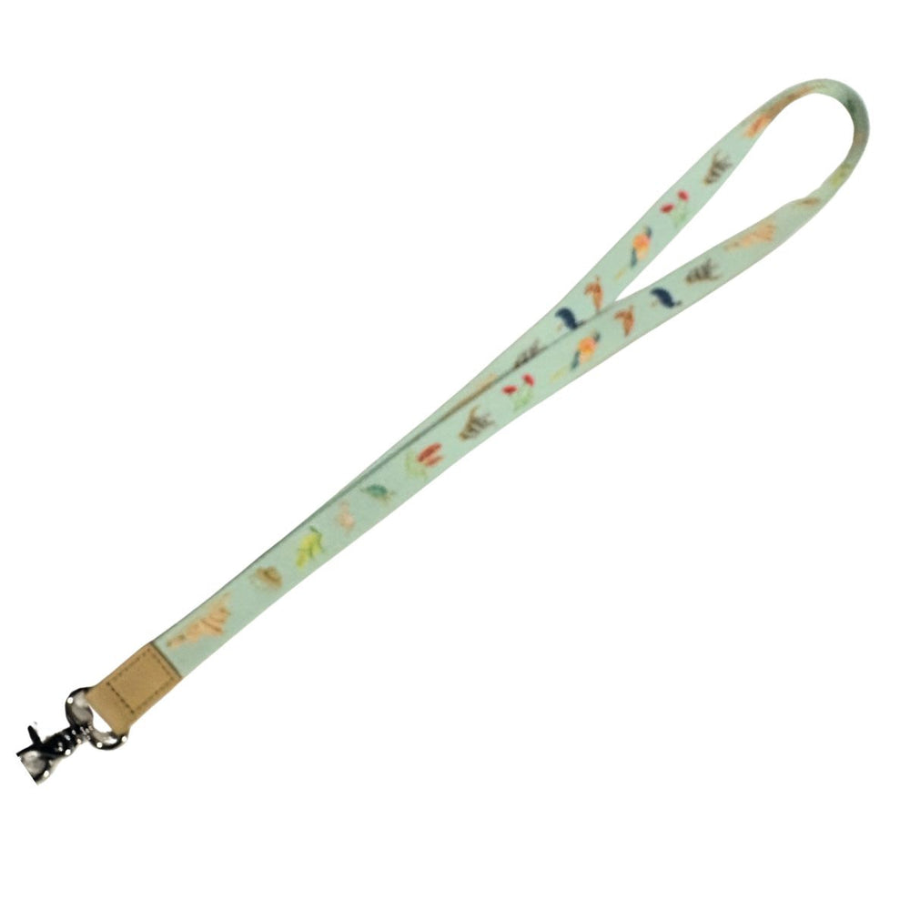Spirit of Australia Lanyard by Cass Deller in mint green with a metal clasp