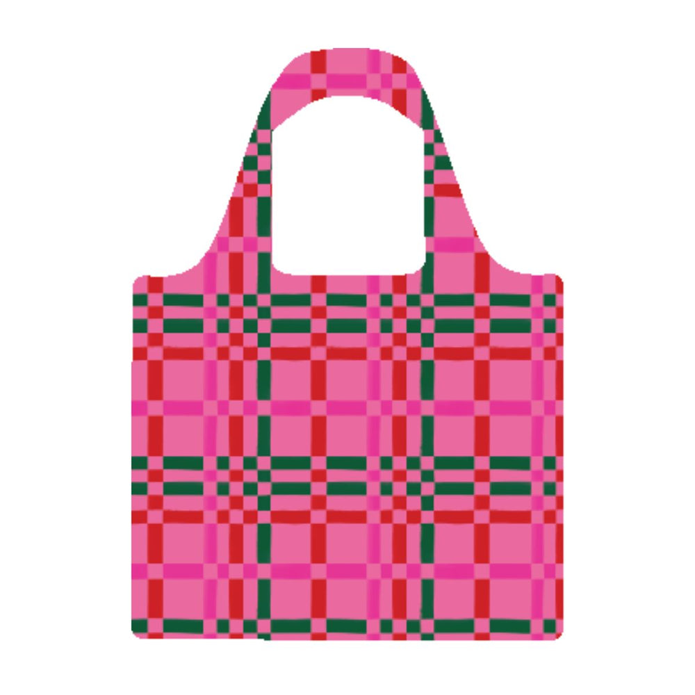 Christmas Gingham Reusable Shopping Bag