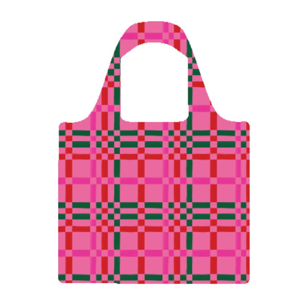 Christmas Gingham Reusable Shopping Bag
