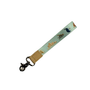 Spirit of Australia Wristlet Keychain by Cass Deller in mint green with a metal clasp