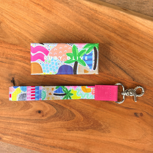 Beach House Wristlet Keychain