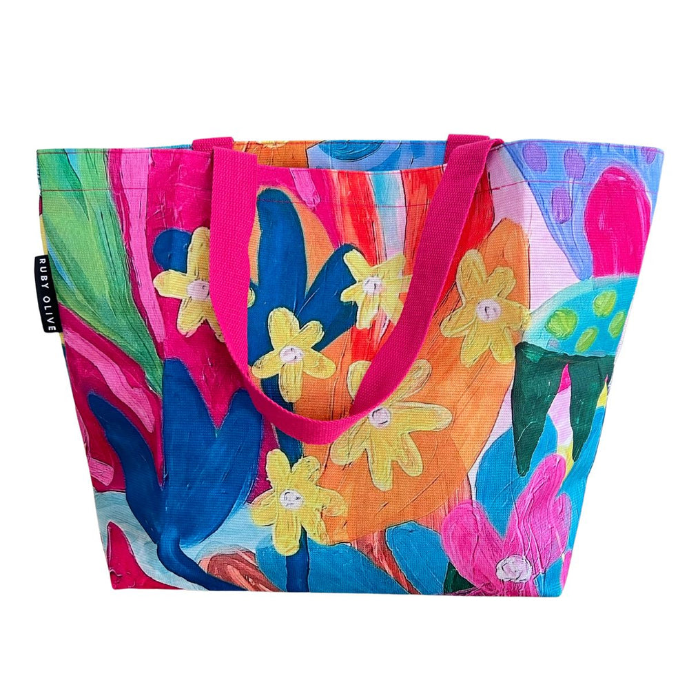 RO x Steph Chapman Flower Joy Tote Bag