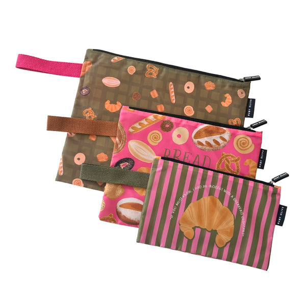 For the love of Carbs Pouch Trio - Pouch - Ruby Olive