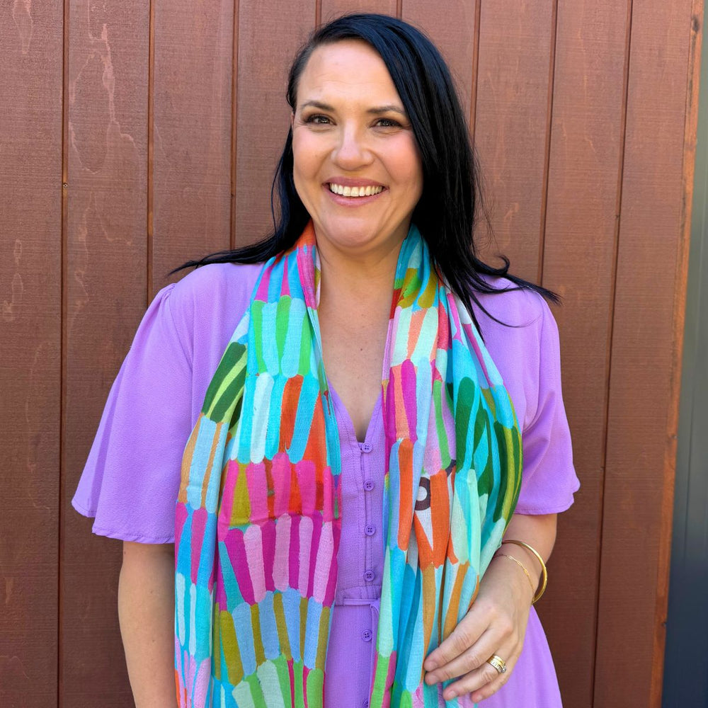 Colourful Chaos Long Scarf