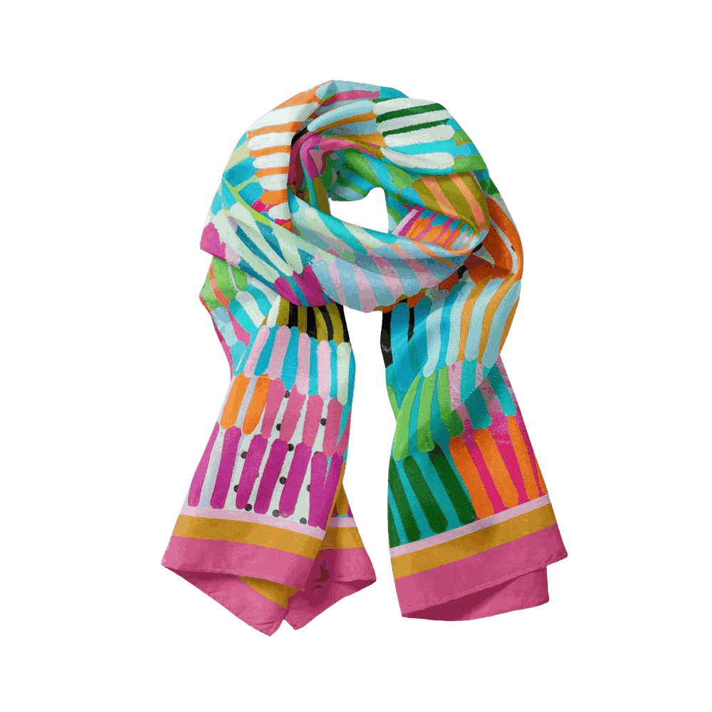 Colourful Chaos Modal Long Scarf