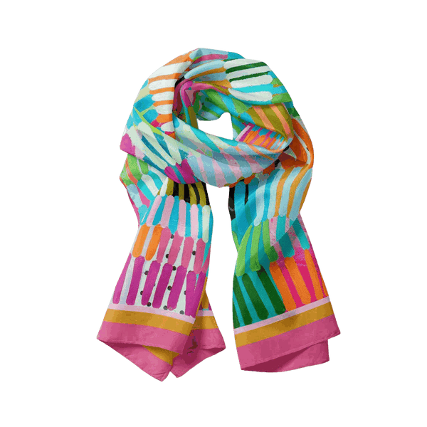 Colourful Chaos Modal Long Scarf