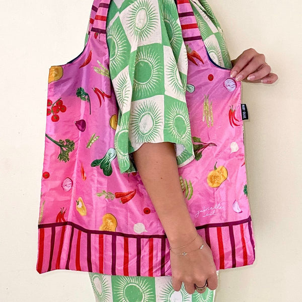 Harvest Stripe Reusable Shopping Bag