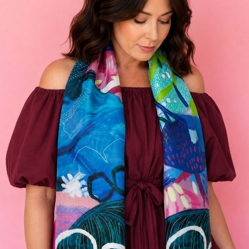 Fellwalks Modal Long Scarf - Scarf - Ruby Olive