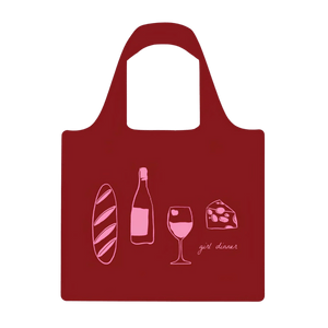 Girl Dinner Plus Rose Reusable Shopping Bag - Bag - Ruby Olive
