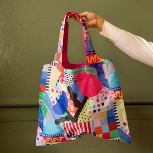 Floral Burst Reusable Shopping Bag - Bag - Ruby Olive
