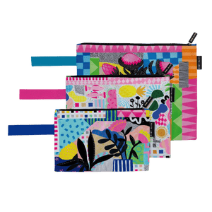 Neon Tea Party Pouch Trio - Pouch - Ruby Olive
