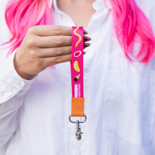 Lolly Jar Pink Wristlet Keychain - Keychain - Ruby Olive