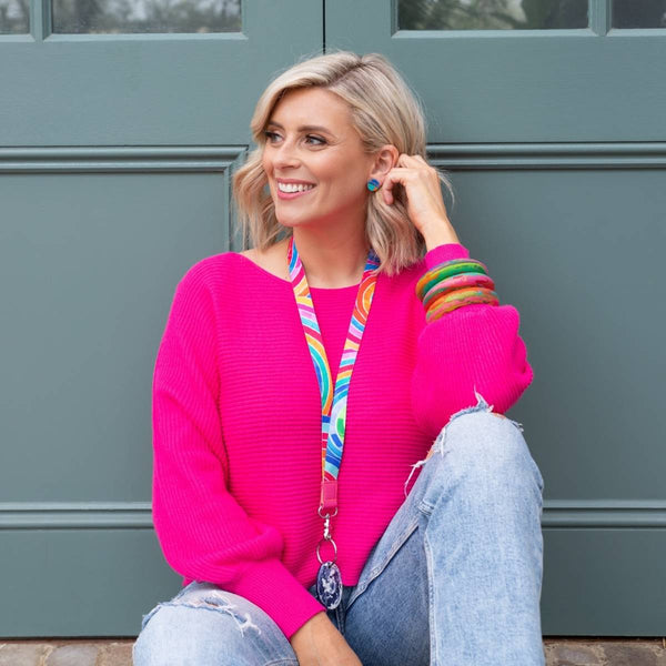 RO x Lordy Dordie Rainbow Lanyard (3 Colours With Safety Clasp Option)