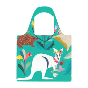 Australiana Wild Natives Shopping Bag - Aussie Animals - Ruby Olive