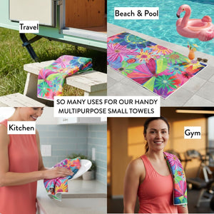 Blooming Hour Quick Dry Small Microfibre Towel - Towel - Ruby Olive