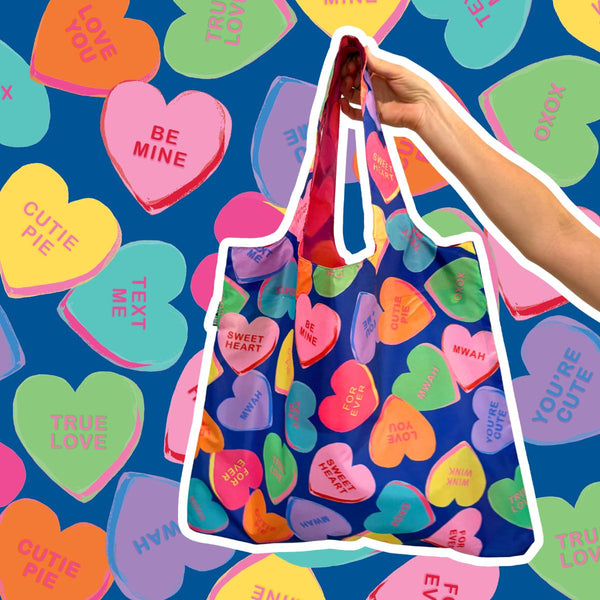 Candy Heart Reusable Shopping Bag - Bag - Ruby Olive