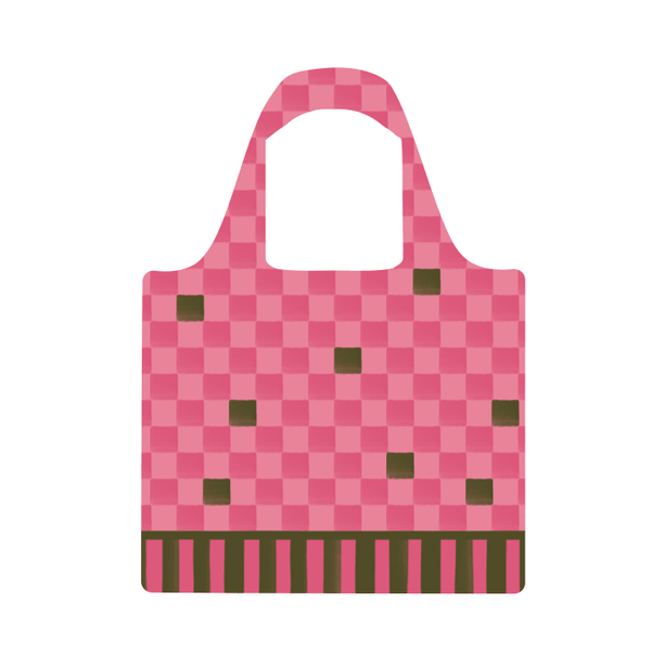 Checker Love Reusable Shopping Bag - Bag - Ruby Olive