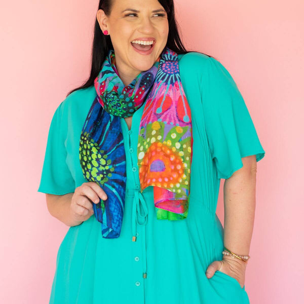 Garden Of Eden Long Scarf - Scarf - Ruby Olive