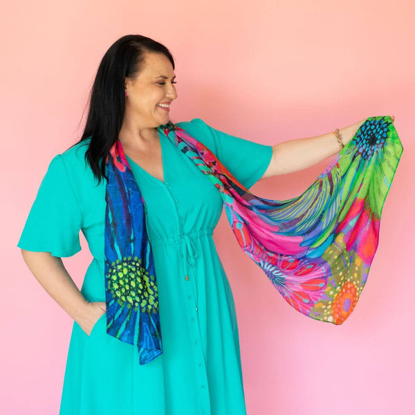 Garden Of Eden Long Scarf - Scarf - Ruby Olive