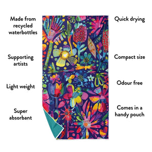 Garden Of Oz Quick Dry Small Microfibre Towel - Towel - Ruby Olive