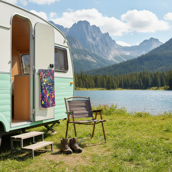 Garden Of Oz Quick Dry Small Microfibre Towel - Towel - Ruby Olive