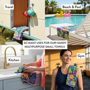 Mellow Meadow Quick Dry Small Microfibre Towel - Towel - Ruby Olive