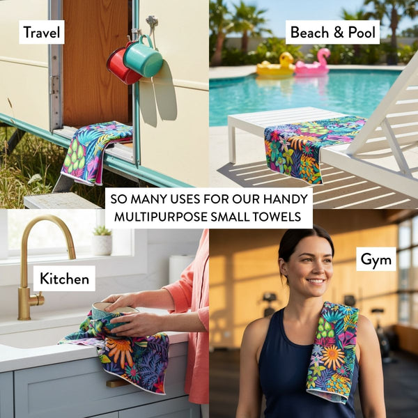 Mellow Meadow Quick Dry Small Microfibre Towel - Towel - Ruby Olive