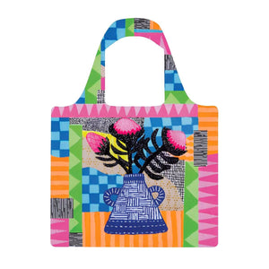 Neon Tea Party Shopping Bag and Pouch Trio Bundle - Ruby Olive