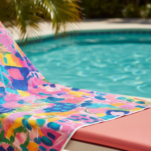 Rainbow Fields Quick Dry Small Microfibre Towel - Towel - Ruby Olive