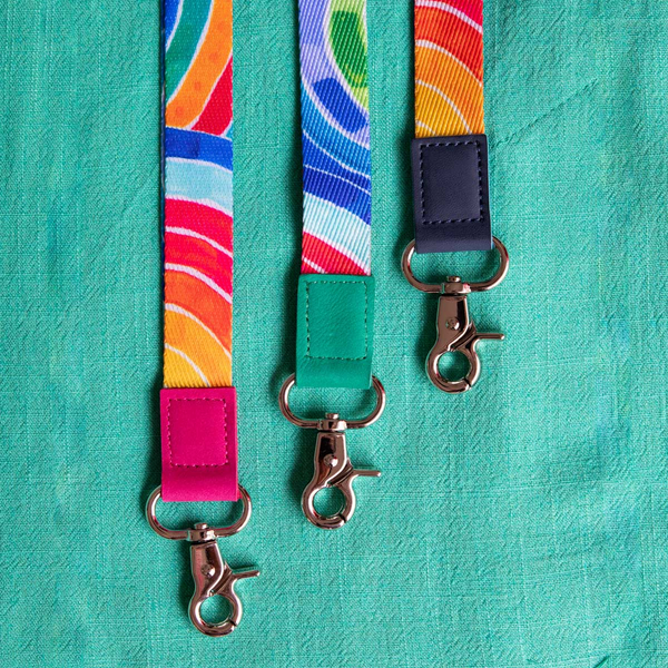 RO x Lordy Dordie Rainbow Lanyard (3 Colours With Safety Clasp Option)