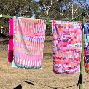 Raspberry Gelato Quick Dry Small Microfibre Towel - Towel - Ruby Olive