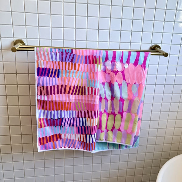 Raspberry Gelato Quick Dry Small Microfibre Towel - Towel - Ruby Olive