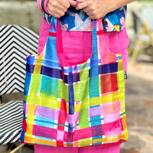 RO x Lordy Dordie Rainbow Gingham Reusable Shopping Bag - Bag - Ruby Olive