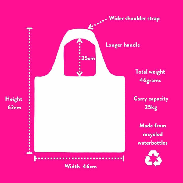 Shopping Bag Graphic showing features and benefits of Ruby Olive Bags