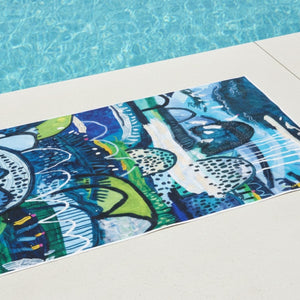 Summer Rain Quick Dry Small Microfibre Towel - Towel - Ruby Olive