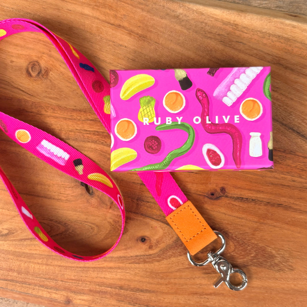 Lolly Jar Pink Lanyard - Lanyards - Ruby Olive