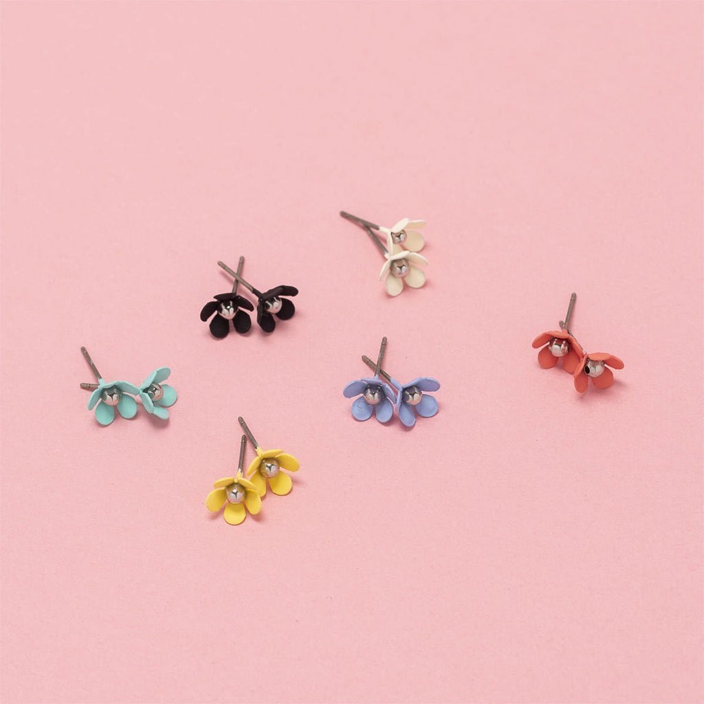 Mini Bloom Studs Ruby Olive Jewellery