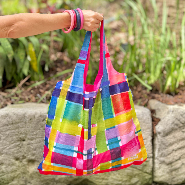 RO x Lordy Dordie Rainbow Gingham Shopper Bag