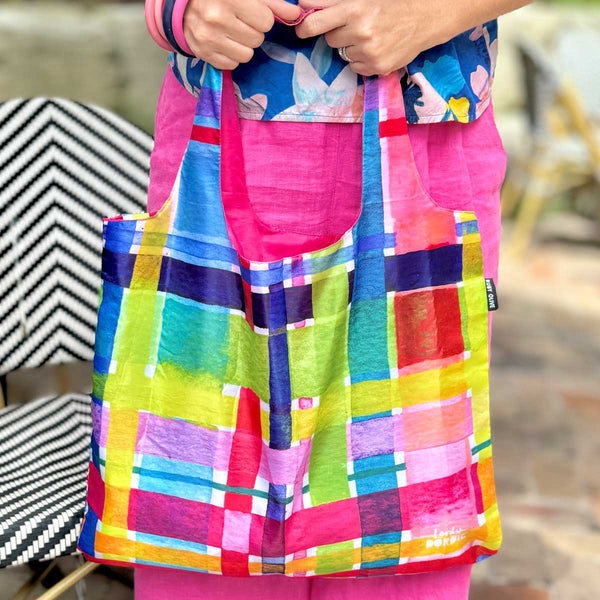 RO x Lordy Dordie Rainbow Gingham Shopper Bag